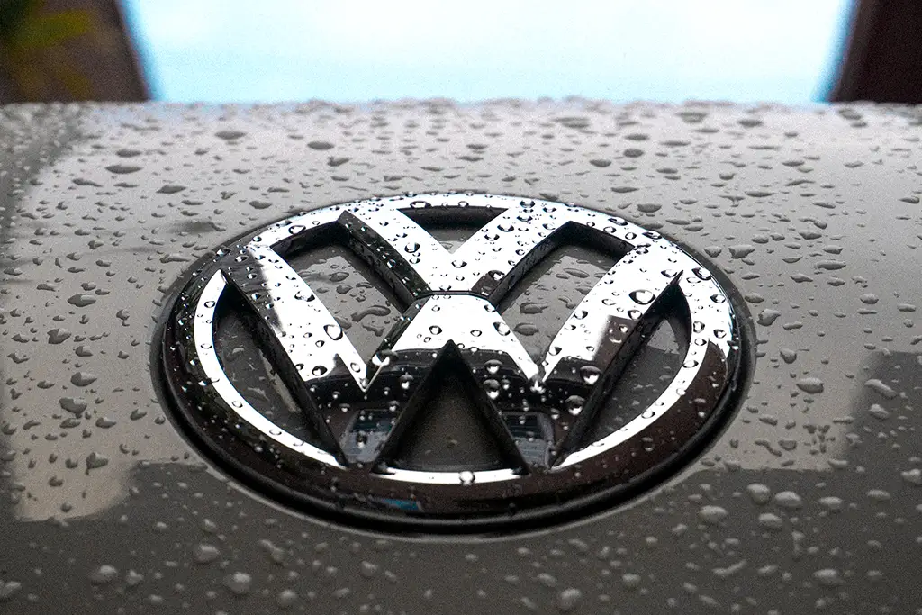 Volkswagen logo on a car