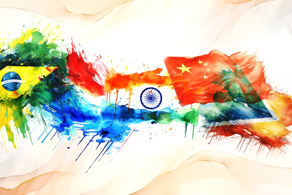 Illustration of BRICS flags