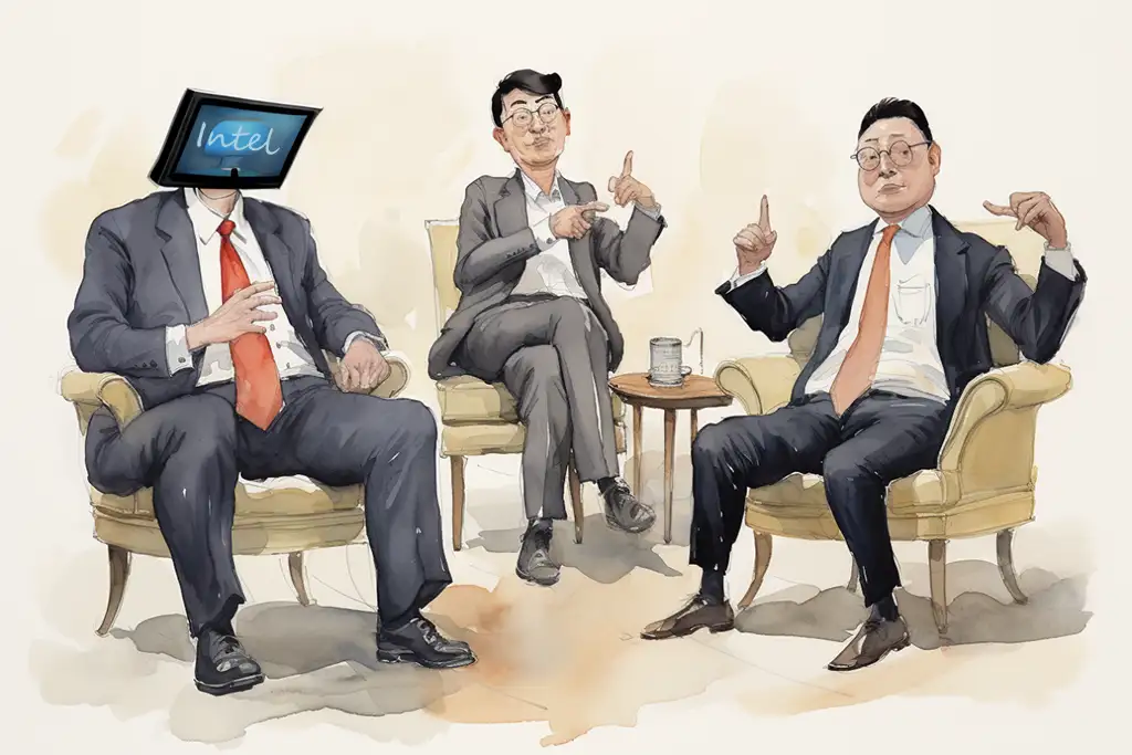 Illustration of Intel's talk with China