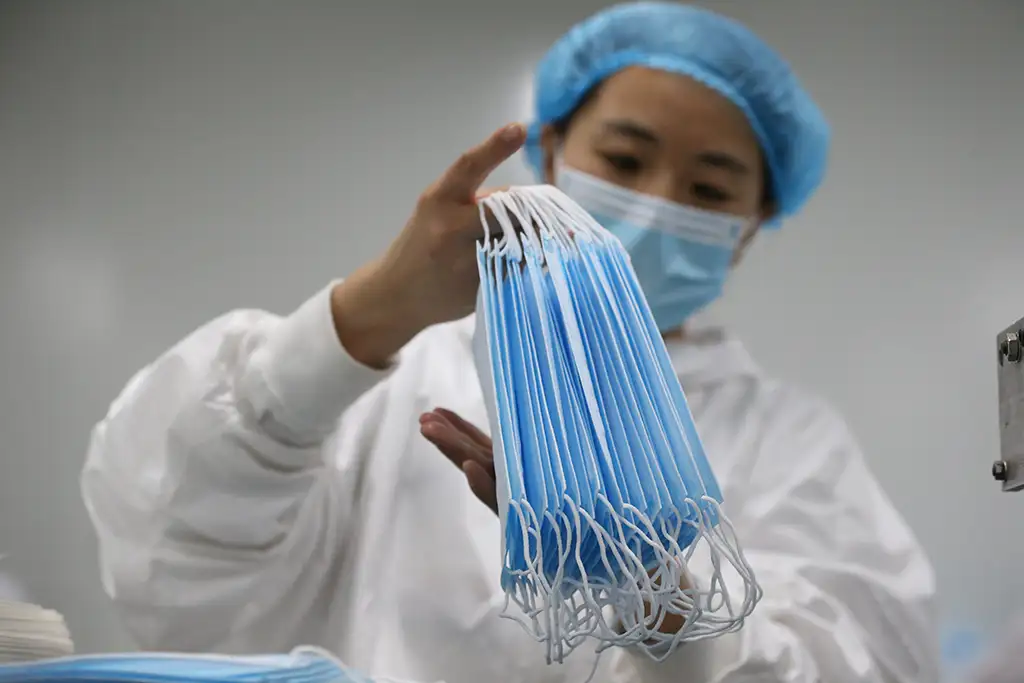 Medical masks manufactured in Beijing, China