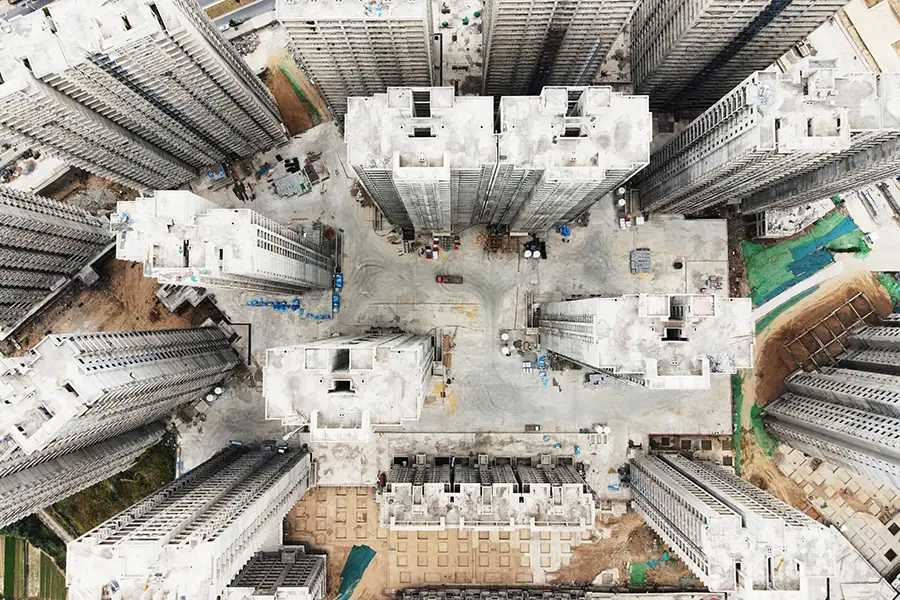 A residential construction site in Henan, China
