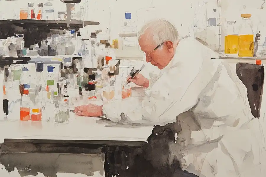 Illustration of a drug lab