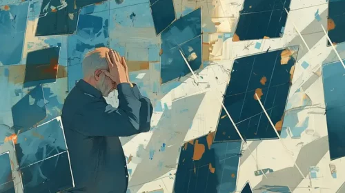 Illustraion of the overcapacity of solar panels