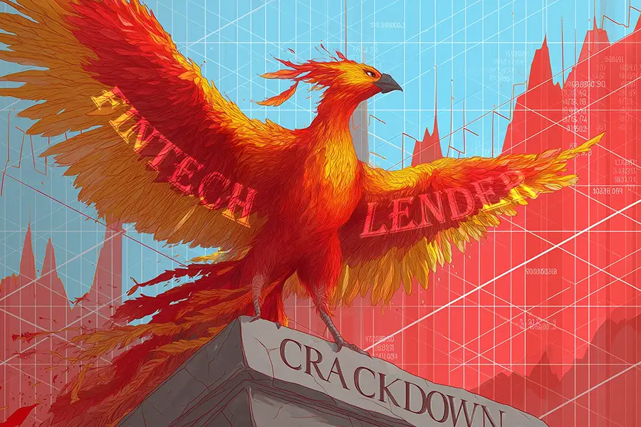 Illustration of the rebound of Chinese fintech lenders